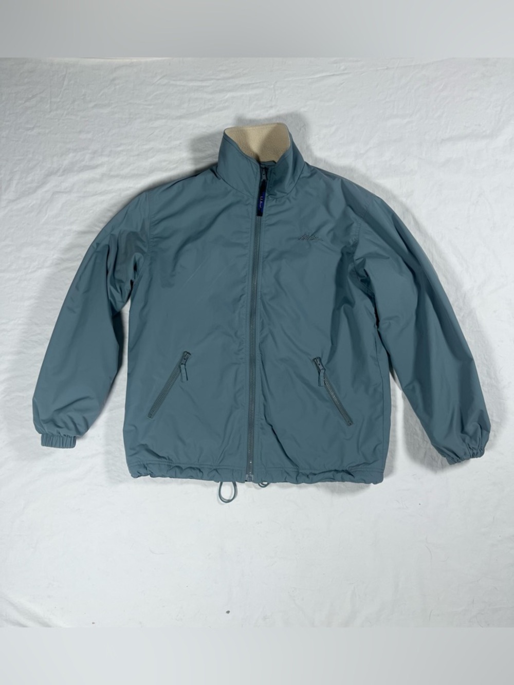 Vintage LL Bean Womens Small Teal Three Seasons Fleece Lined Jacket